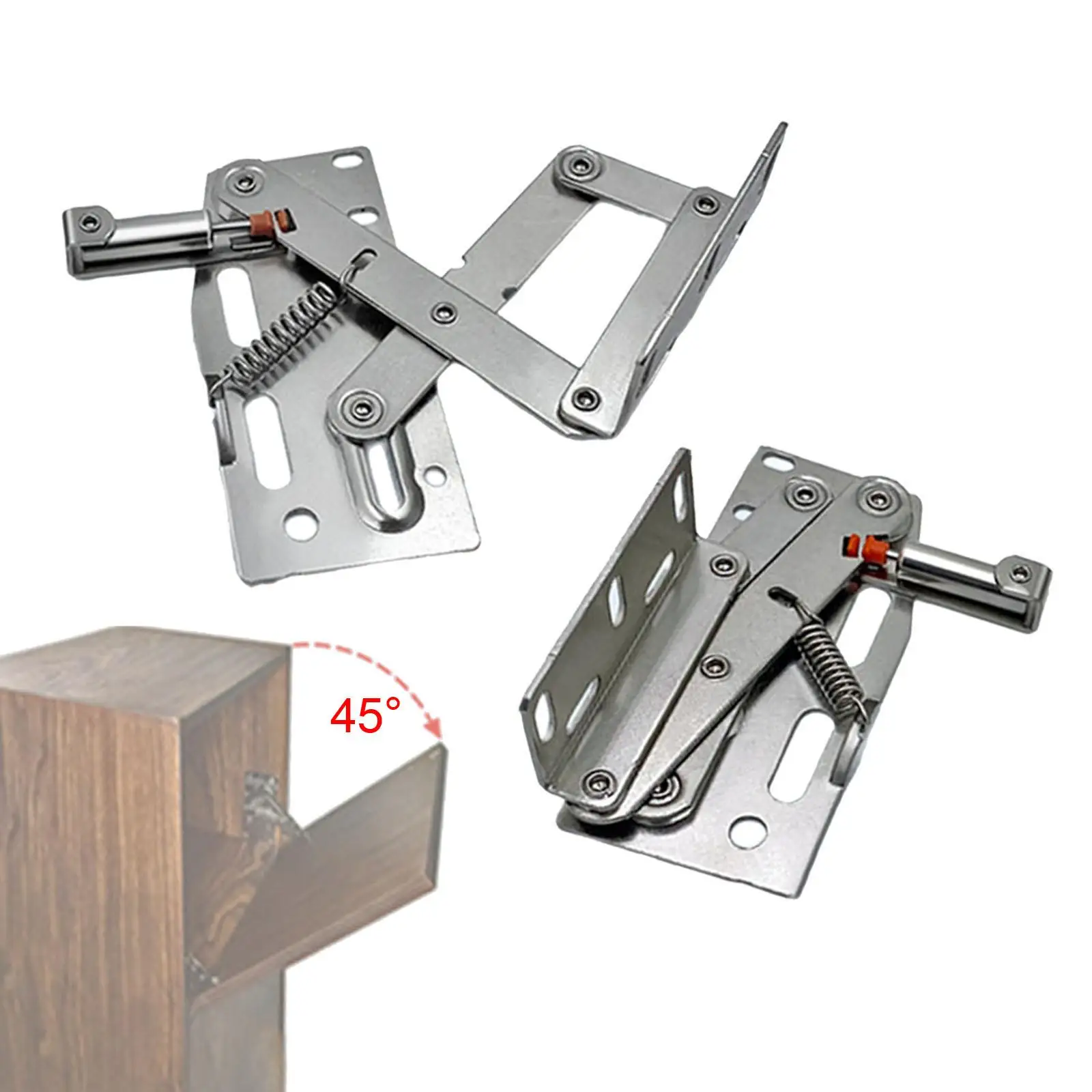 2Pcs Tip Out Tray Hinges Practical Compact Scissor Damping Hinge for Sink Front Drawer Closets Bookcases Bathroom Door Cabinet