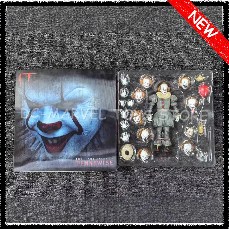 

В наличии NECA «Багато лица Pennywise», экшн-фигурка, сменное лицо, игрушки Pennywise, Коллекционная модель, подарок на день рождения, игрушки