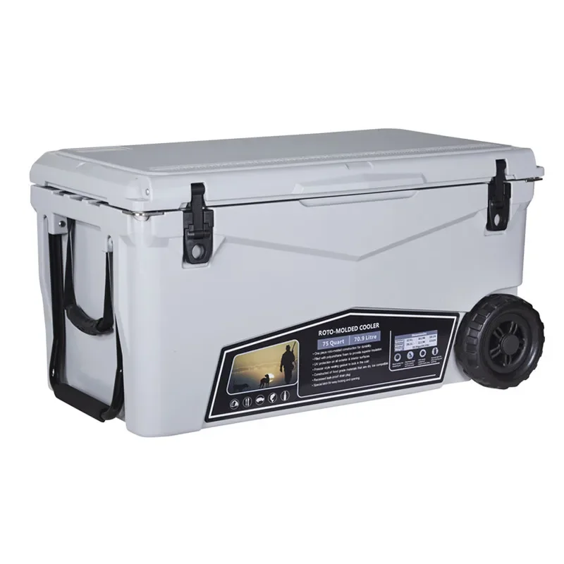 70QT with wheels trolley incubator camping picnic ice bucket fishing large capacity dual-purpose incubator