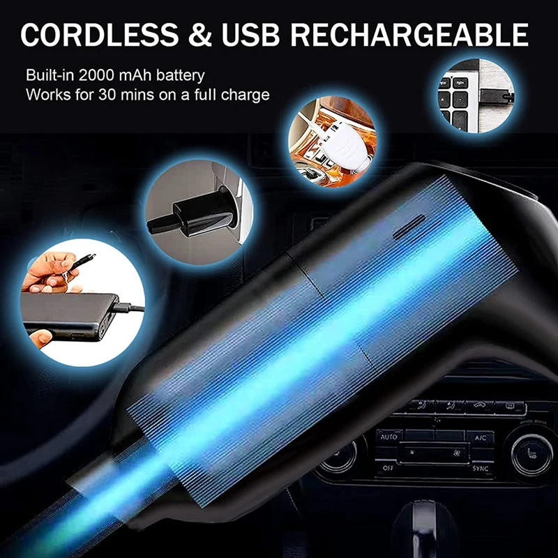 Cordless Handheld Keyboard Cleaner,Car Wash Kit,Dust Kit,Pet Hair Vacuum Gadgets,For Desk,Computer,Car, Laptop,Piano