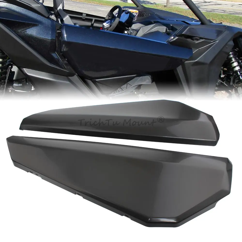 For Can-Am Maverick X3 Max Turbo R RR 2 Doors 2017-2024 Accessories UTV Front Upper Door Panels Kit Unpainted Black L&R