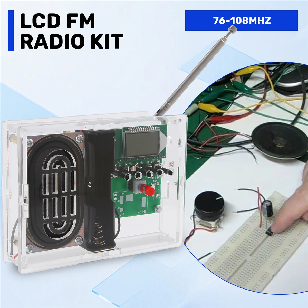 مجموعة راديو FM فعالة لمشروع لحام DIY مجموعات DIY قابلة للتعديل للتعليم