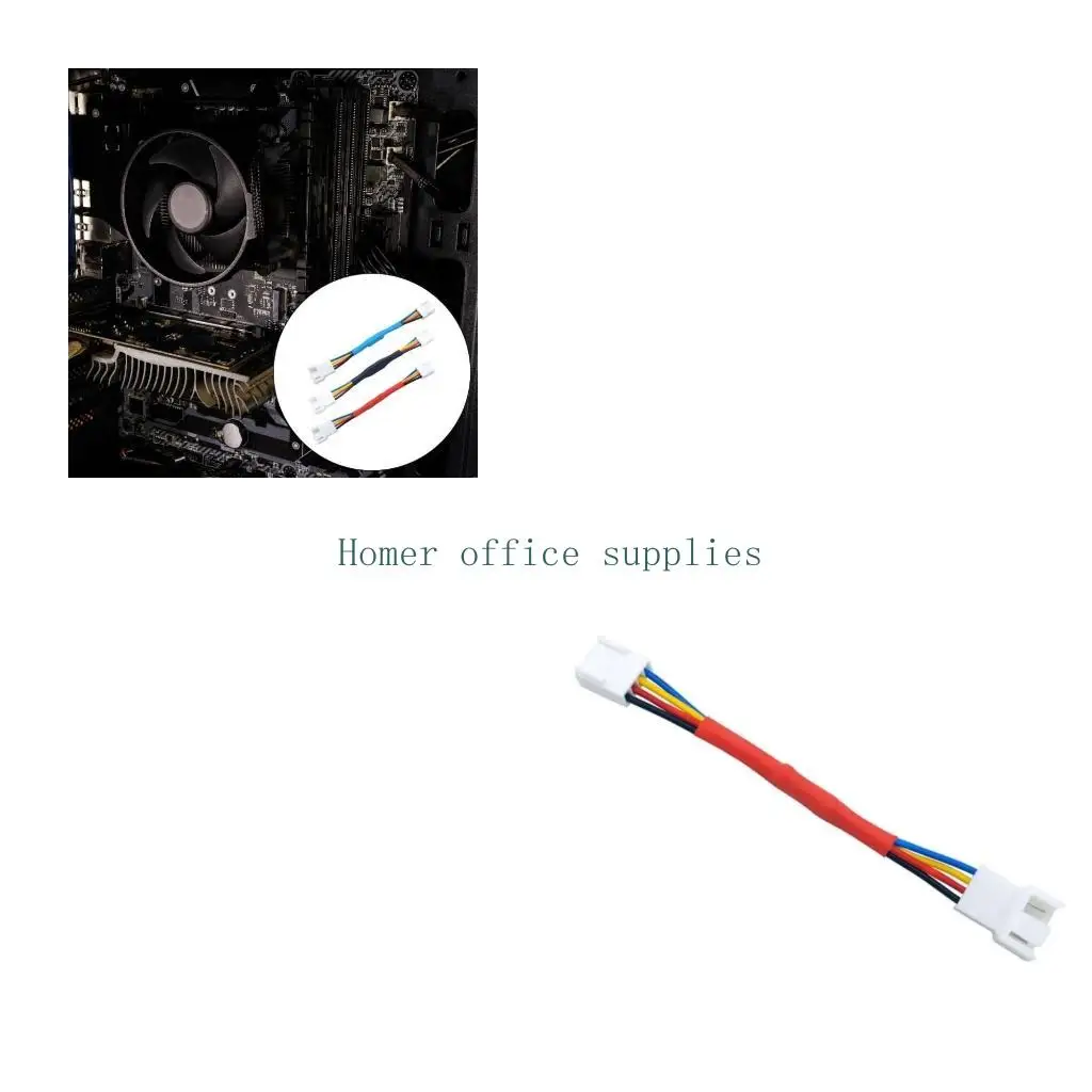K43B 4Pin CPU Coolers Fan Cooling Fan Speed Reduce 4Pin Connectors Fan Temperature