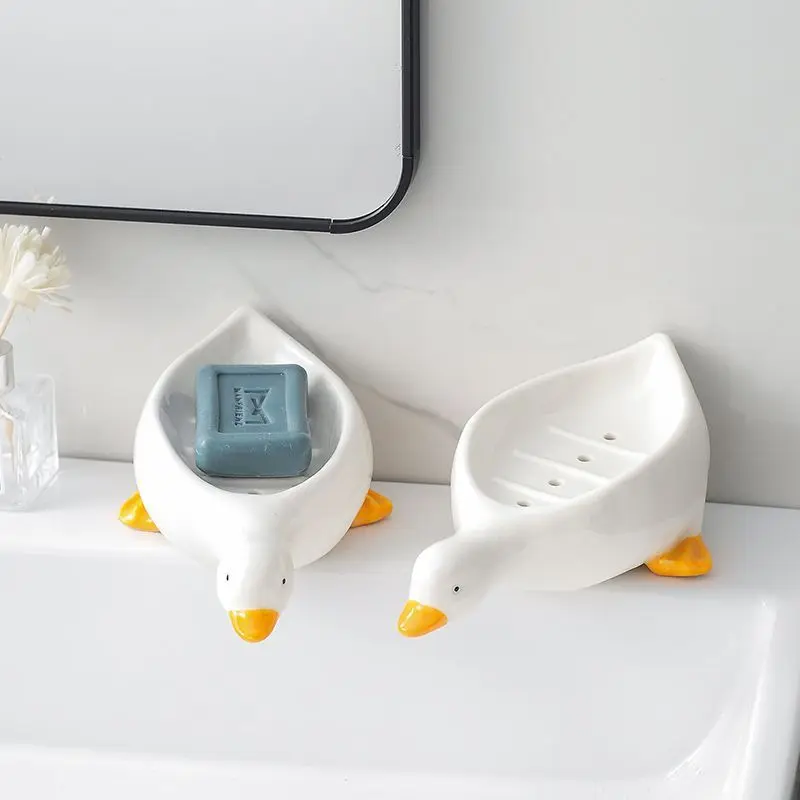 Duck caixa de sabão doméstico dreno não coletar água criativa caixa de sabão vaidade do banheiro caixa de sabão shelving dreno rack acessórios