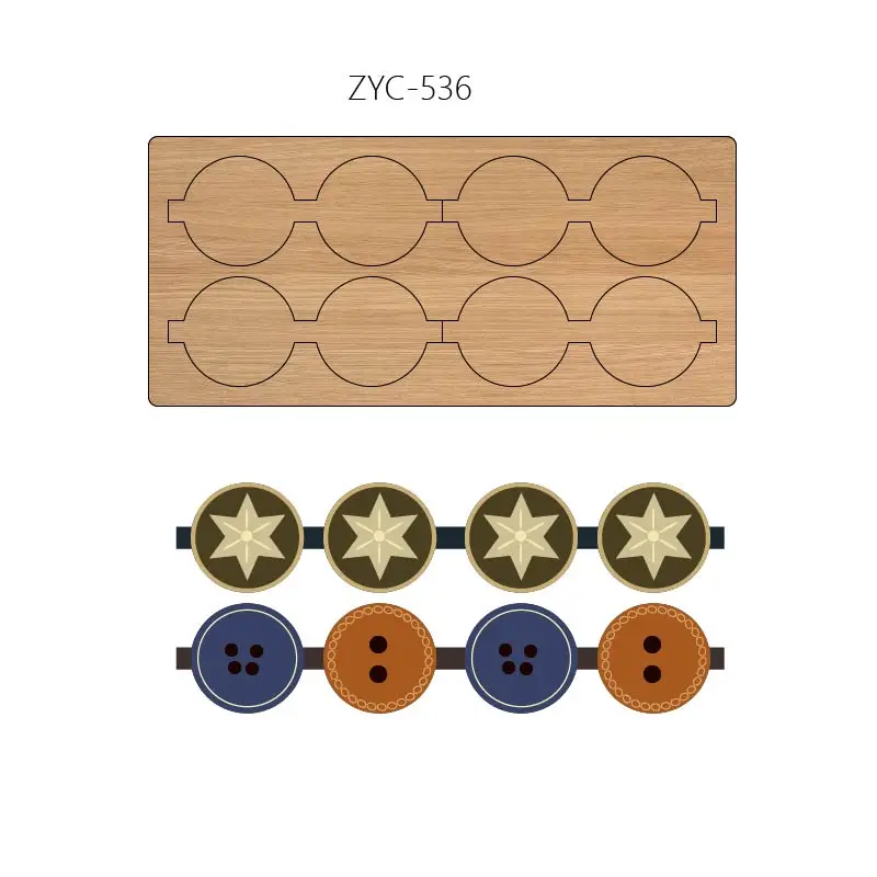 ZYC-536 bowknot Wooden Cutting Mold Suitable for Die-Cutting Machines