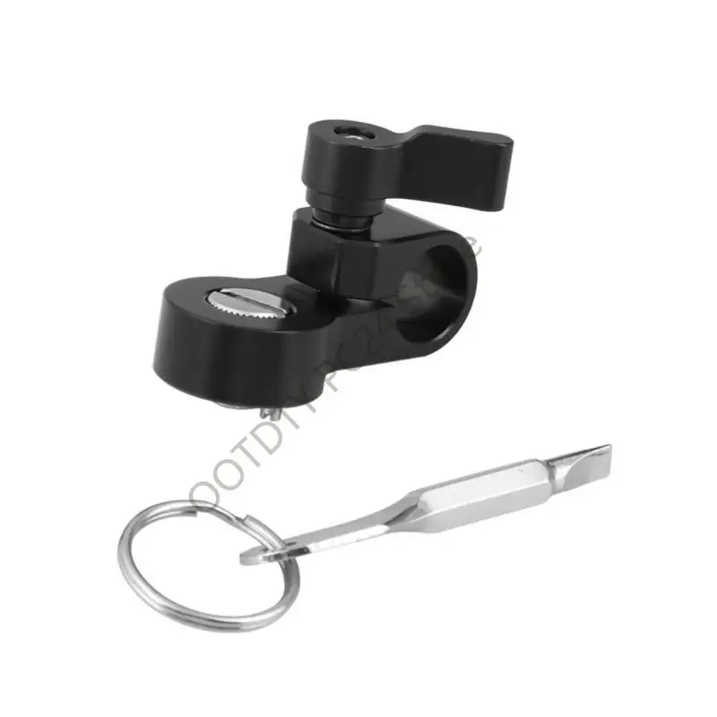 

H7BA Single Hole 15mm Tube Clamp Aluminum Alloy with 3/8 Thread for Expanding Photography Equipment