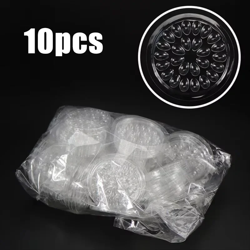 10/30/60PCS Disposable Holder Sticker Glue Adhesive Pallet For Eyelash Extension  Eyelash Makeup Tools Plastic Flower Eyelash