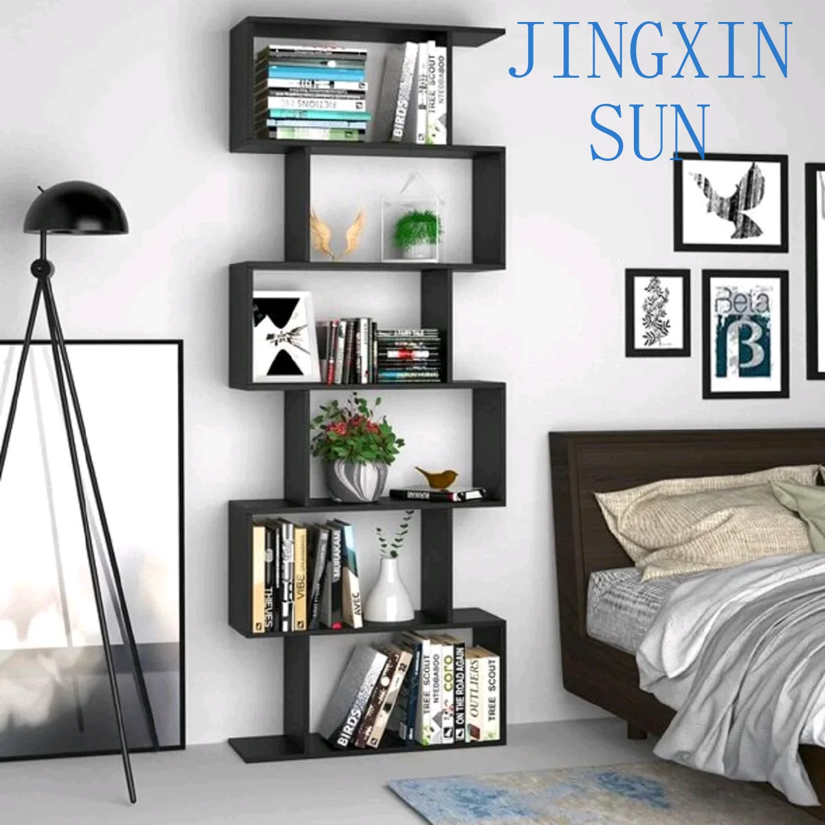 Combohome Wooden Book Shelves Home Decor Bookshelf Cabinet With Storage