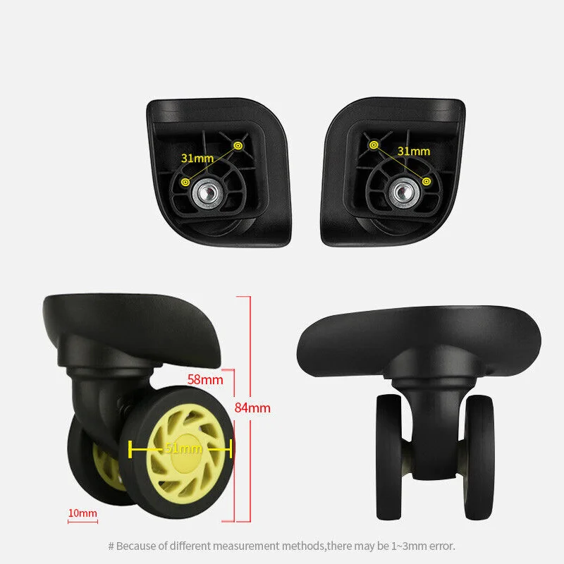 W208 Trolley Case Repair Part Roller Caster Rubber Durable Wheel The Diplomat Suitcase Special Reinforced Silent Matching Pulley