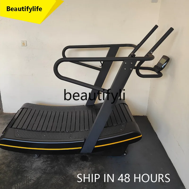 

J3215 Unpowered treadmill for gym sports school training, curved rubber running belt, commercial unpowered
