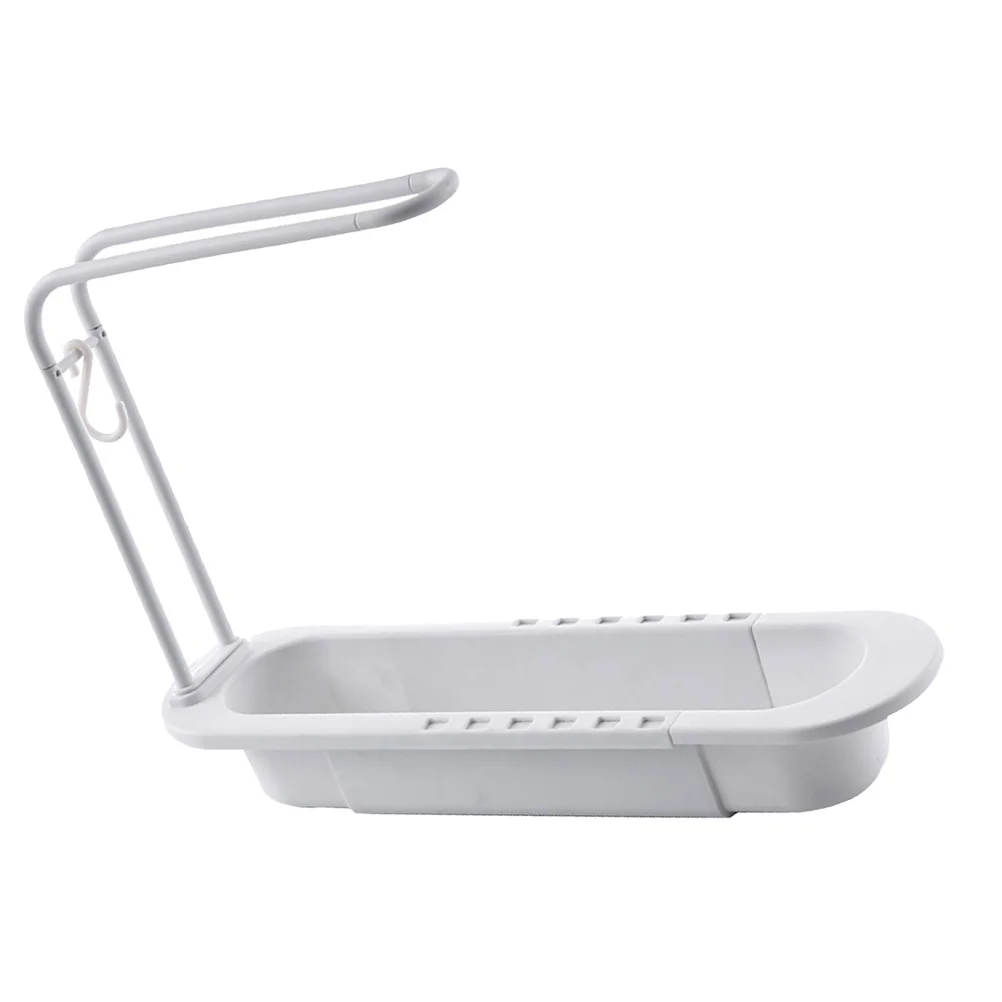 

Drain Rack Expandable Sink Telescopic Holder Basket Storage Organizer Kitchen Dish Draining