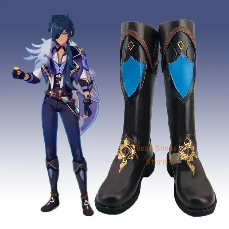 

Game Genshinimpact Kaeya Alberich Cosplay Boots Comic Game for Con Halloween Party Cosplay Costume Prop Cool Handsome Style