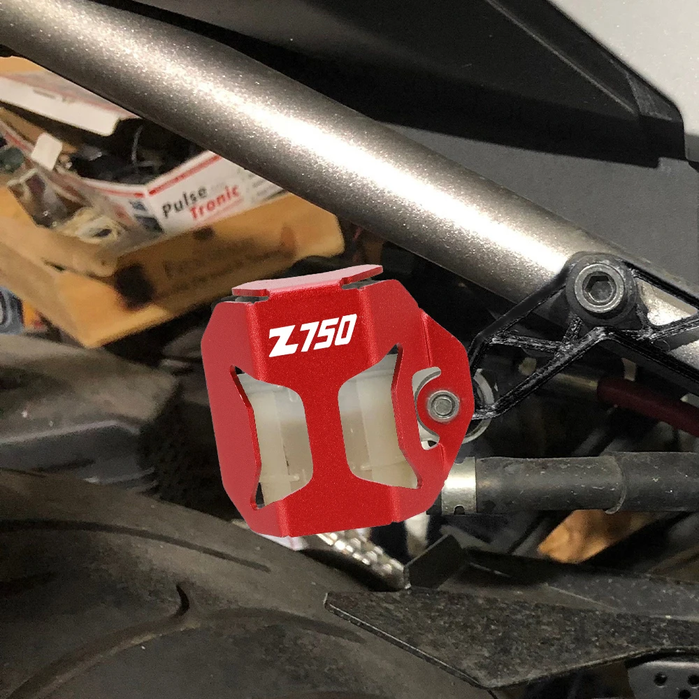 

For KAWASAKI Z750 Z 750 2007 2008 2009 2010 - 2012 Motorcycle Accessories CNC Rear Brake Fluid Reservoir Cover Guard Protector