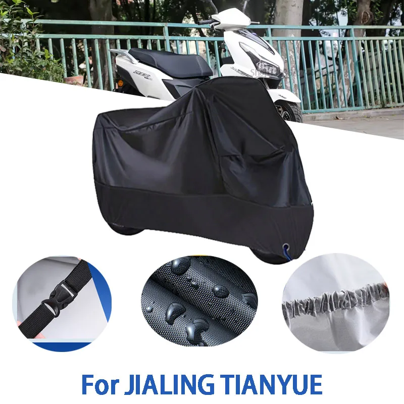 JIALING TIANYUE 자동차용 오토바이 풀 커버, 야외용 자외선 차단, 먼지 방지, 두꺼운 옥스포드 천 커버 액세서리
