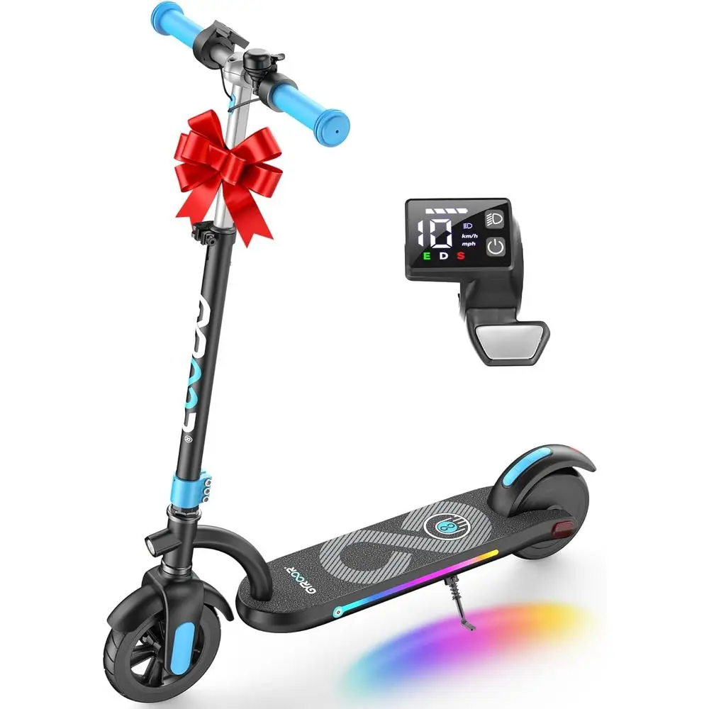 

Electric Scooter for Kids, 180W Motor, 10 MPH, LED Display, Adjustable Height, Suitable for Ages 8-12