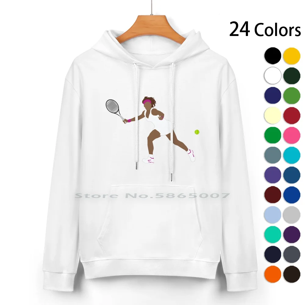 Serena Williams Pure Cotton Hoodie Sweater 24 Colors Serena Williams Tennis Player Athlete Us Open Girl Power Black Girl Magic