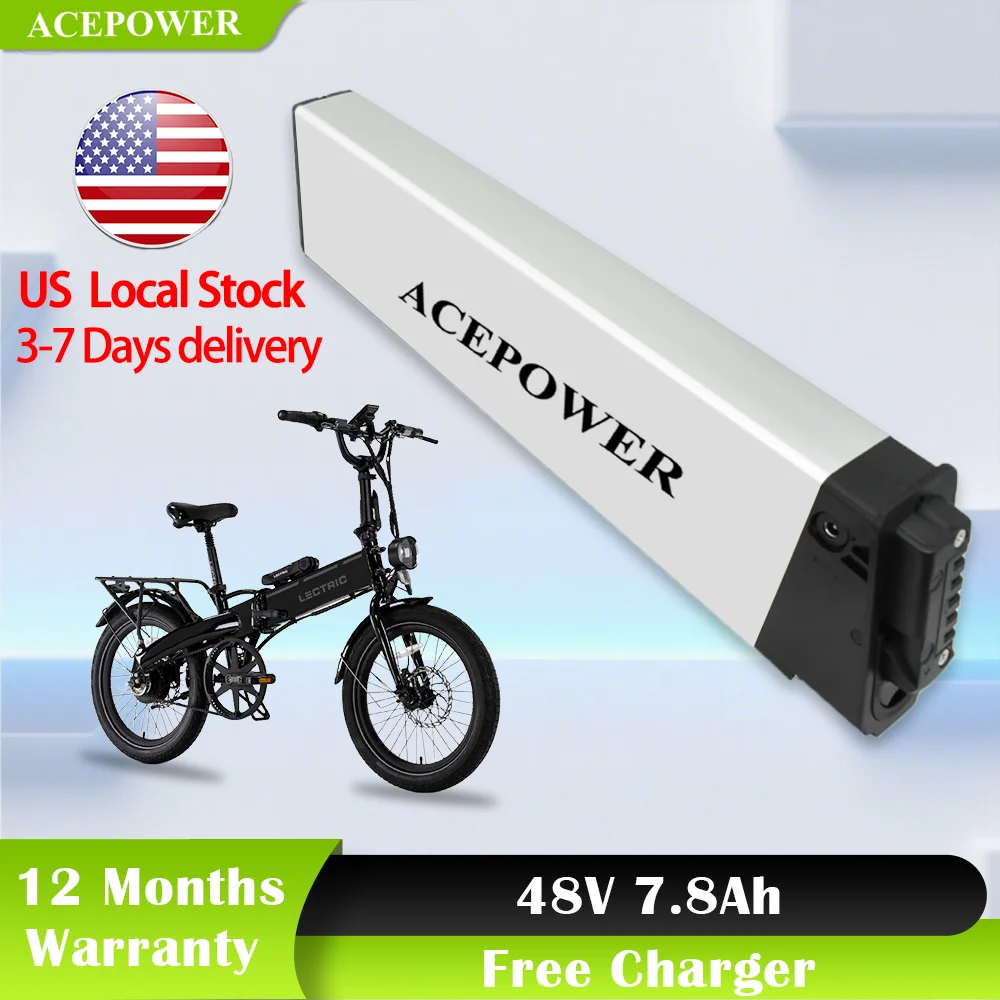 For Lectric XP Lite Replacement Battery 48V 7.8Ah 10.5Ah Folding Electric Bike Battery for Janobike H20 SMLRO S9 Ebike Battery