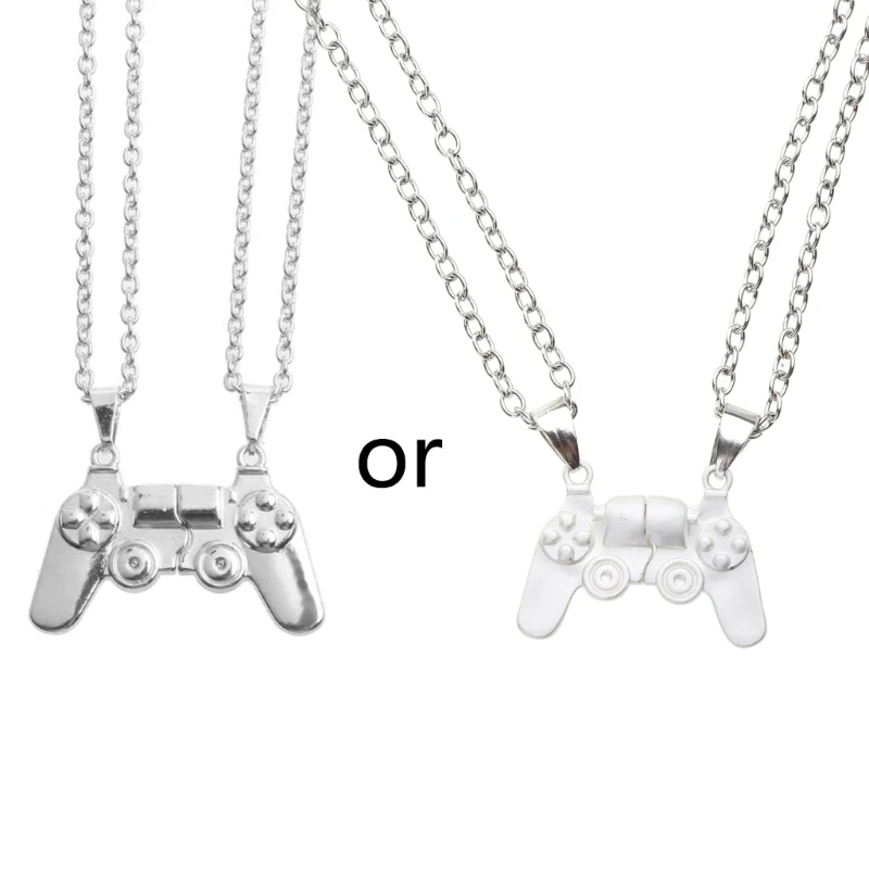 2x Magnet Game Controller Necklace for Couple Matching Necklace for Women Best Friend Friendship Sister Necklace Jewelry