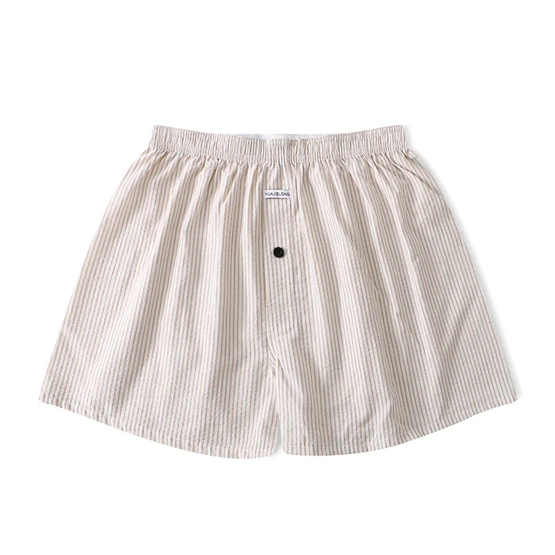 Homens casuais ao ar livre praia board shorts listrado algodão solto respirável conforto troncos esportivos juventude mid-rise homewear sono pijama