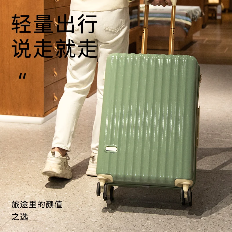 New luggage, student glossy suitcase, silent universal wheel, internet famous password box, travel suitcase