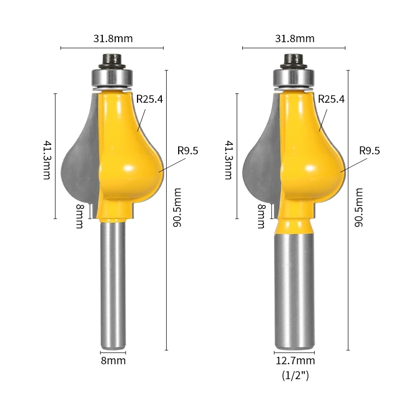 YUSUN 1PC Handrail Bit Router Bit Woodworking Milling Cutter For Wood Bit Face Mill End Mill Wood Cutter