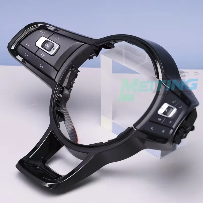 Adatto per Volkswagen Golf 7 Arteon GTI MK7, Cornice Verniciata per Volante con Pulsanti Multifunzione e Supporto per Leve del Cambio