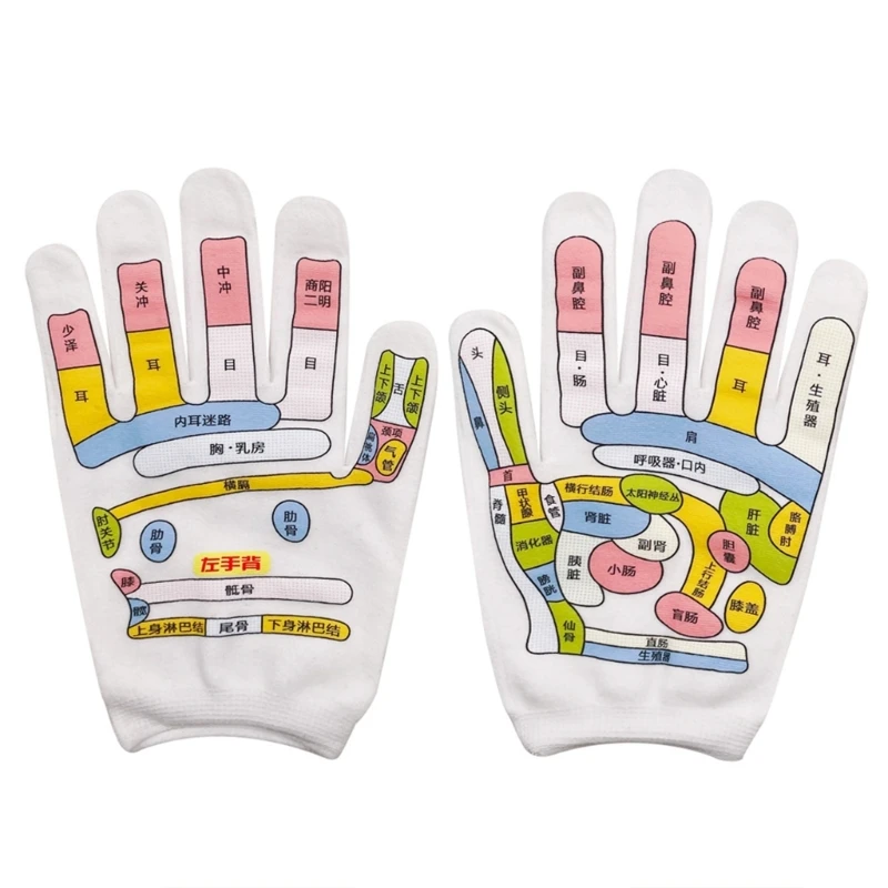 Acupressure Reflexology Gloves Reuseable Mittens with Point Exfoliator Textured