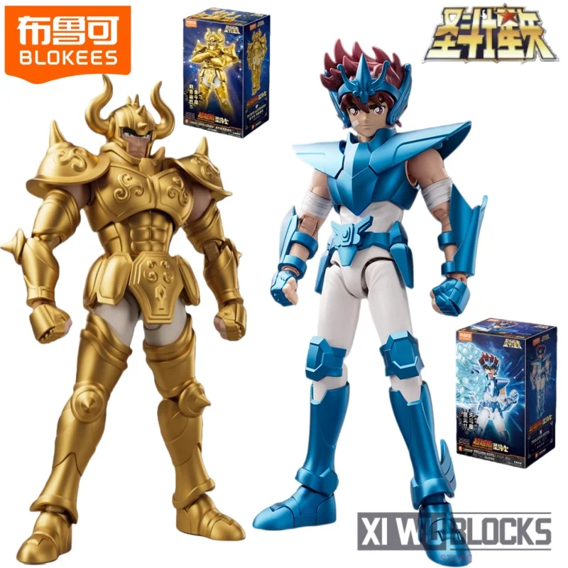

BLOKEES Saint Seiya Assembling Building Blocks Model Aldebaran Seiya Mobile Toy Desktop Ornament Collection Gift