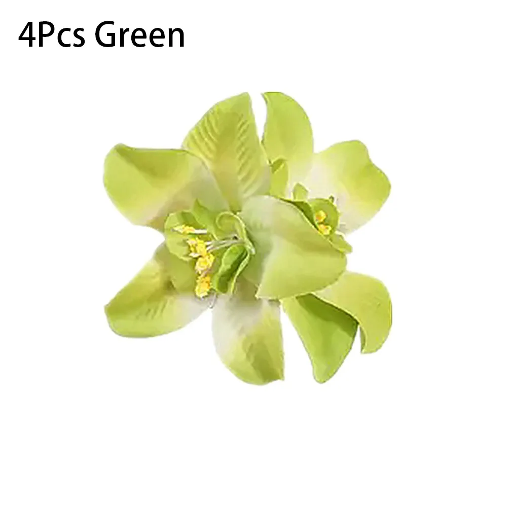

4Pcs/Pack Durable Artificial Floral Cattleya Flowers Hairpin Bohemia Gladiolus Hair Clips Headwear Valentine Mother's Day Gift