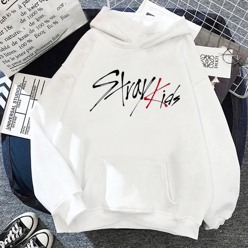 New Korea Stray Kids Cosplay Hoodies Women Cartoon Harajuku Gothic Tops Boys Girls Kpop Streetwear Clothes Women\'s Sweatshirts