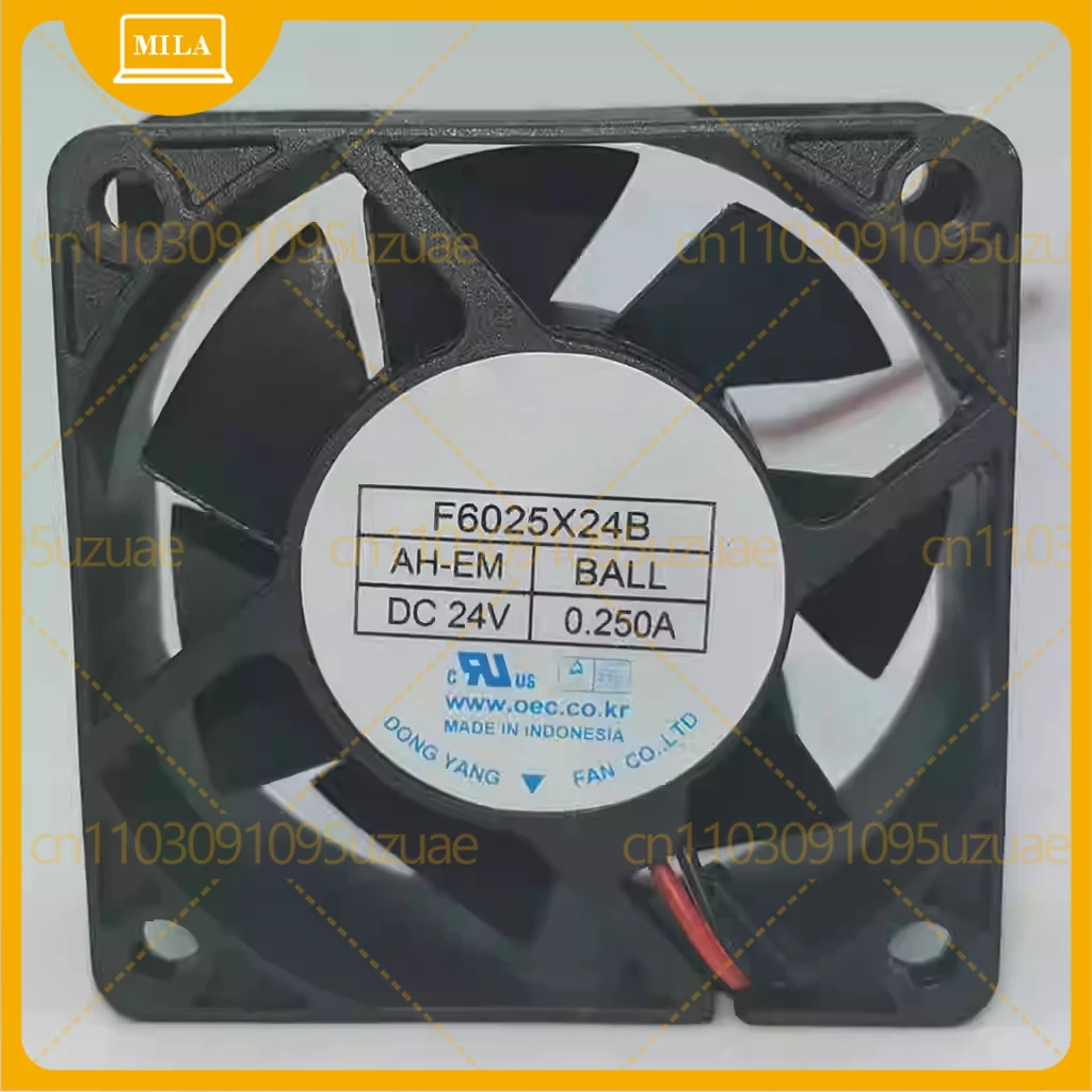 

For NONOIse F6025X24B DC 24V 0.25A 60X60X25Mm 2-Wire Server Cooling Fan