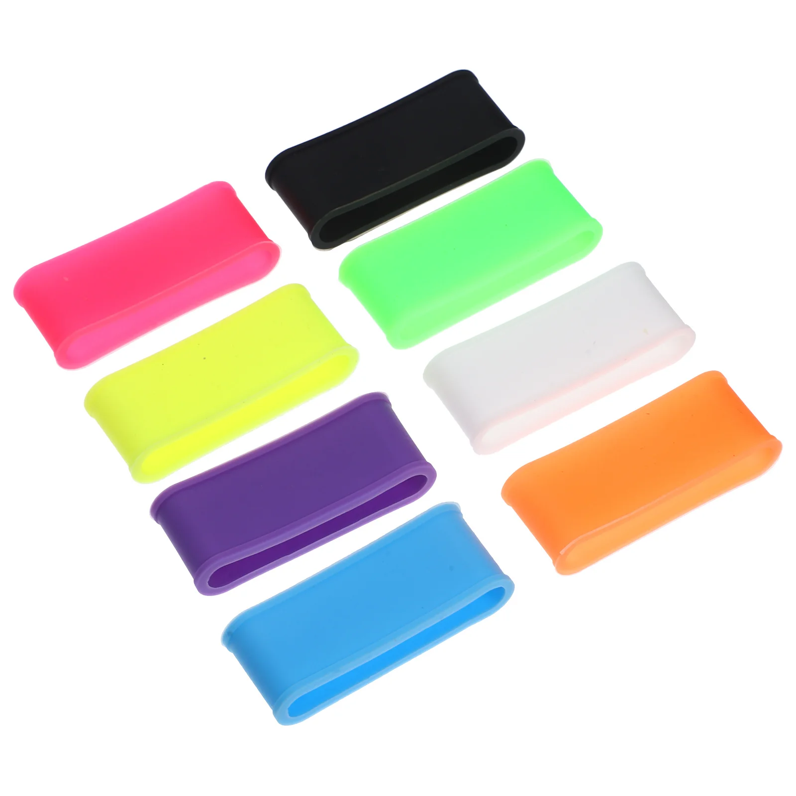 8 قطعة حلقات قبضة التنس سيليكون عدم الانزلاق مضرب العصابات دائم مرنة Overgrip حامي لمضارب تنس الريشة