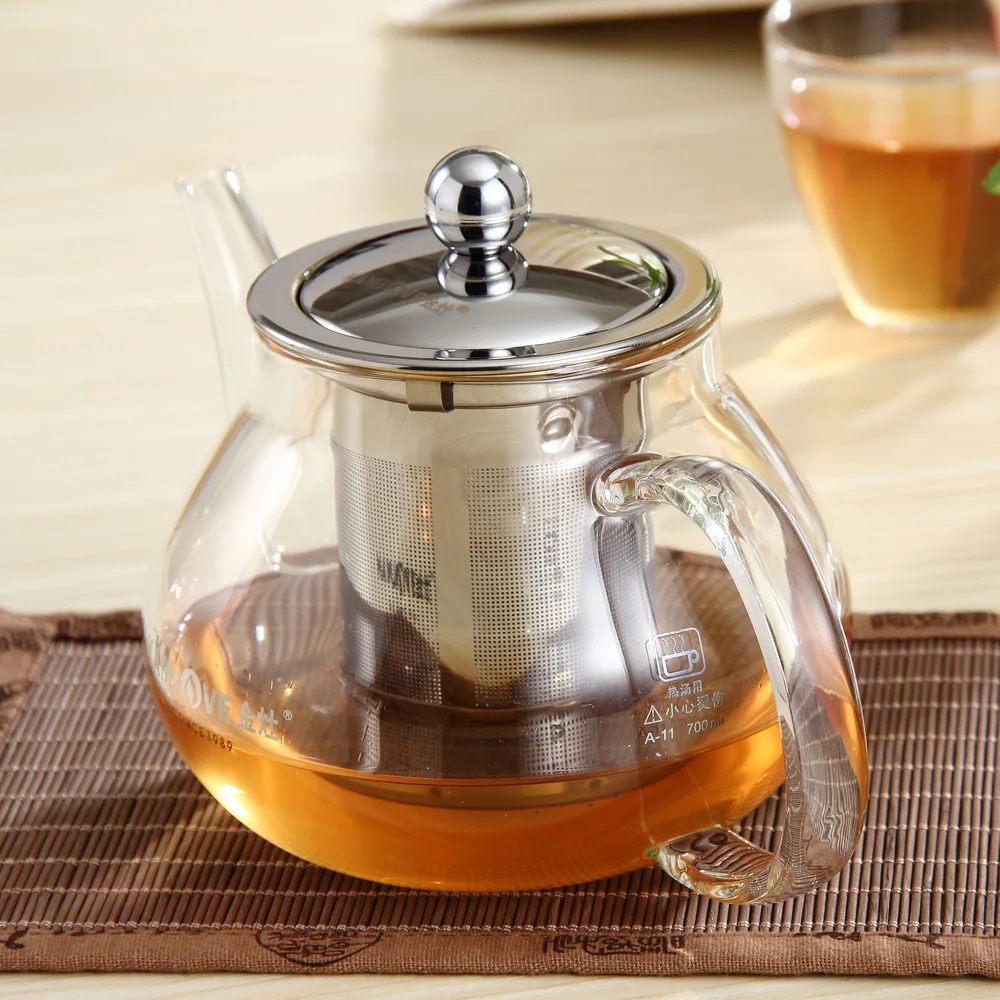 

[GRANDNESS] Kamjove A-11 Heat Resistant Clear Glass Teapot with 304# Stainless Steel Infuser 700ml Kamjove tea pot teapot