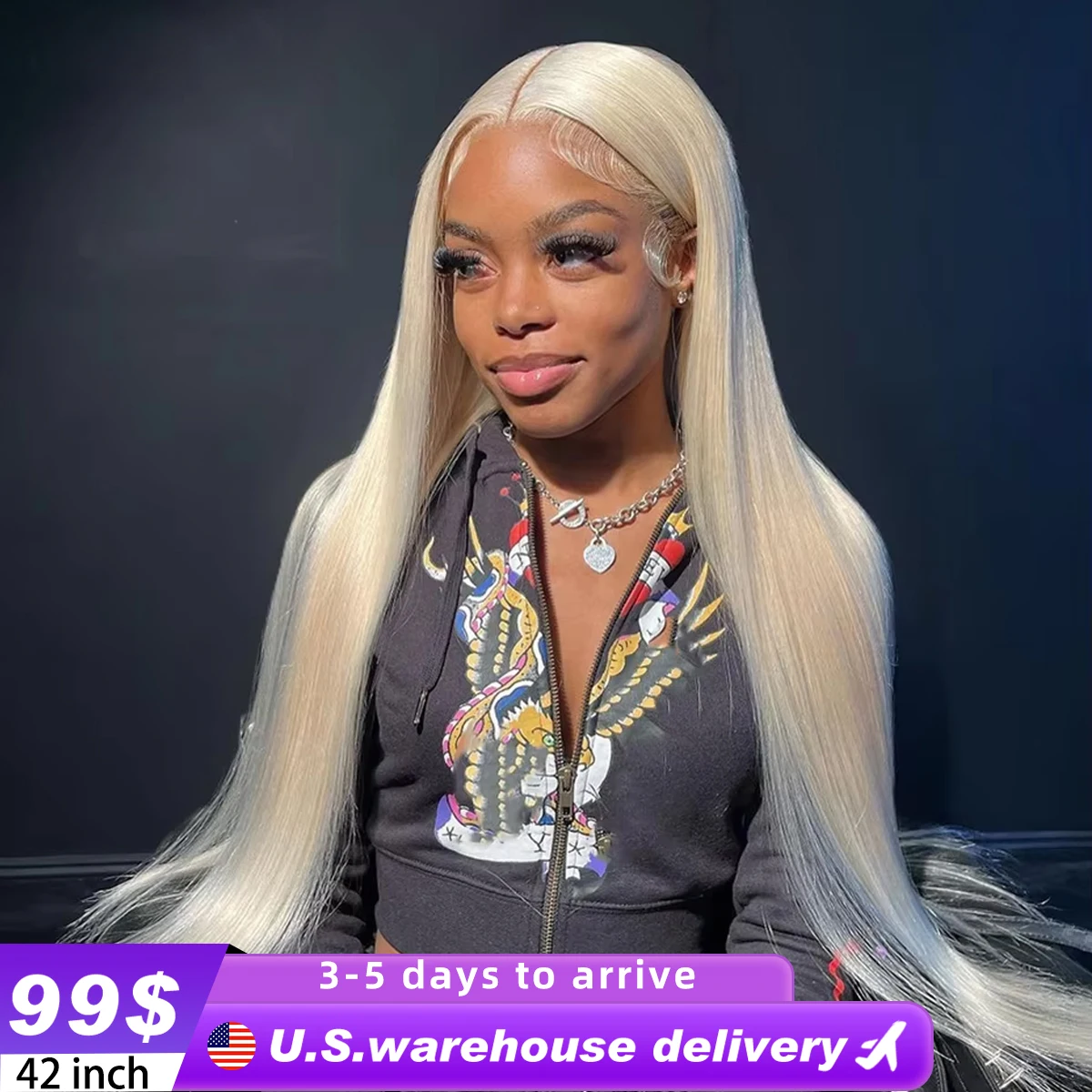 613 Blonde Lace Front Wig Human Hair 13X6 Hd Lace Frontal Wig Straight Lace Front Wigs Human Hair 13X4 Lace Front Human Hair Wig image 2