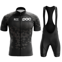 2025 RCC POC Summer Bicycle Clothing Men New Road Bike Wear Racing Clothes Breathable Cycling Jersey Set Ropa Ciclismo Maillot
