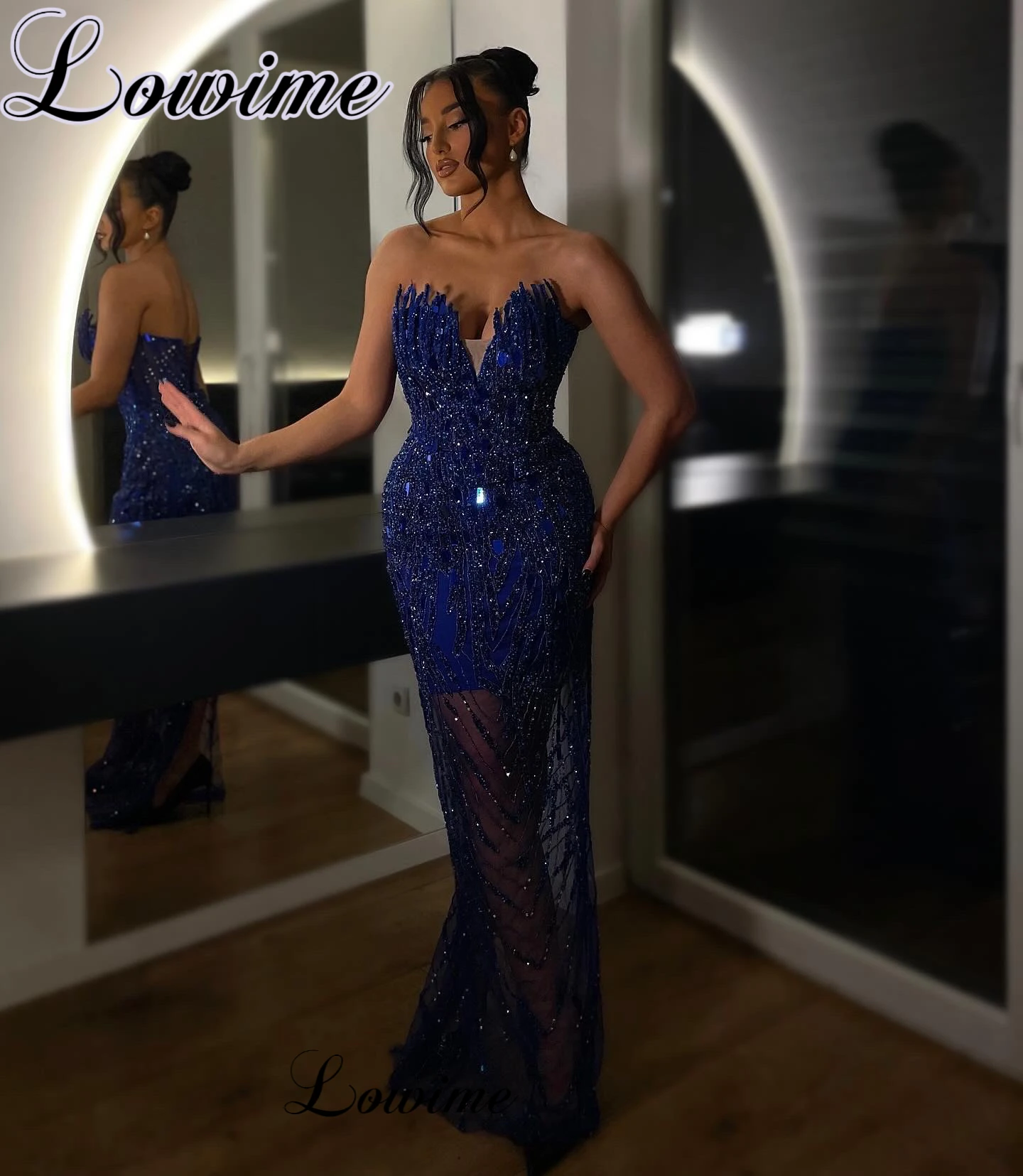 Königsblau Perlen Promi Kleider einfache Schatz Abschluss ball Party Kleider für Frauen 2024 Vestidos de Gala Geburtstags kleider