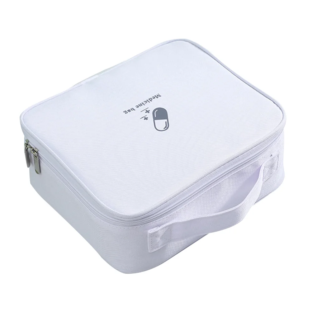 

Aid Oxford Cloth Medical Pouch Emergency Storage Bag Travel Outdoor Portable Medicine Organizer Zipper Closure