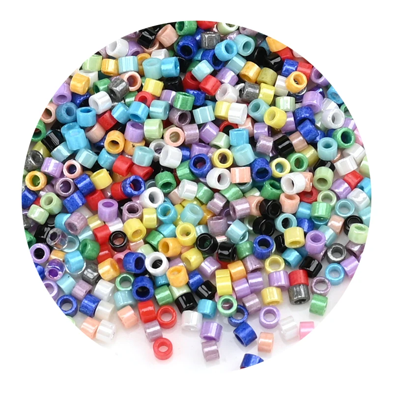13750 Stück/Set 2 mm große japanische Glasperlen, zylindrische Perlen für die Schmuckherstellung, Halskette, Armband, DIY-Zubehör, 11 Farben – Detail 35