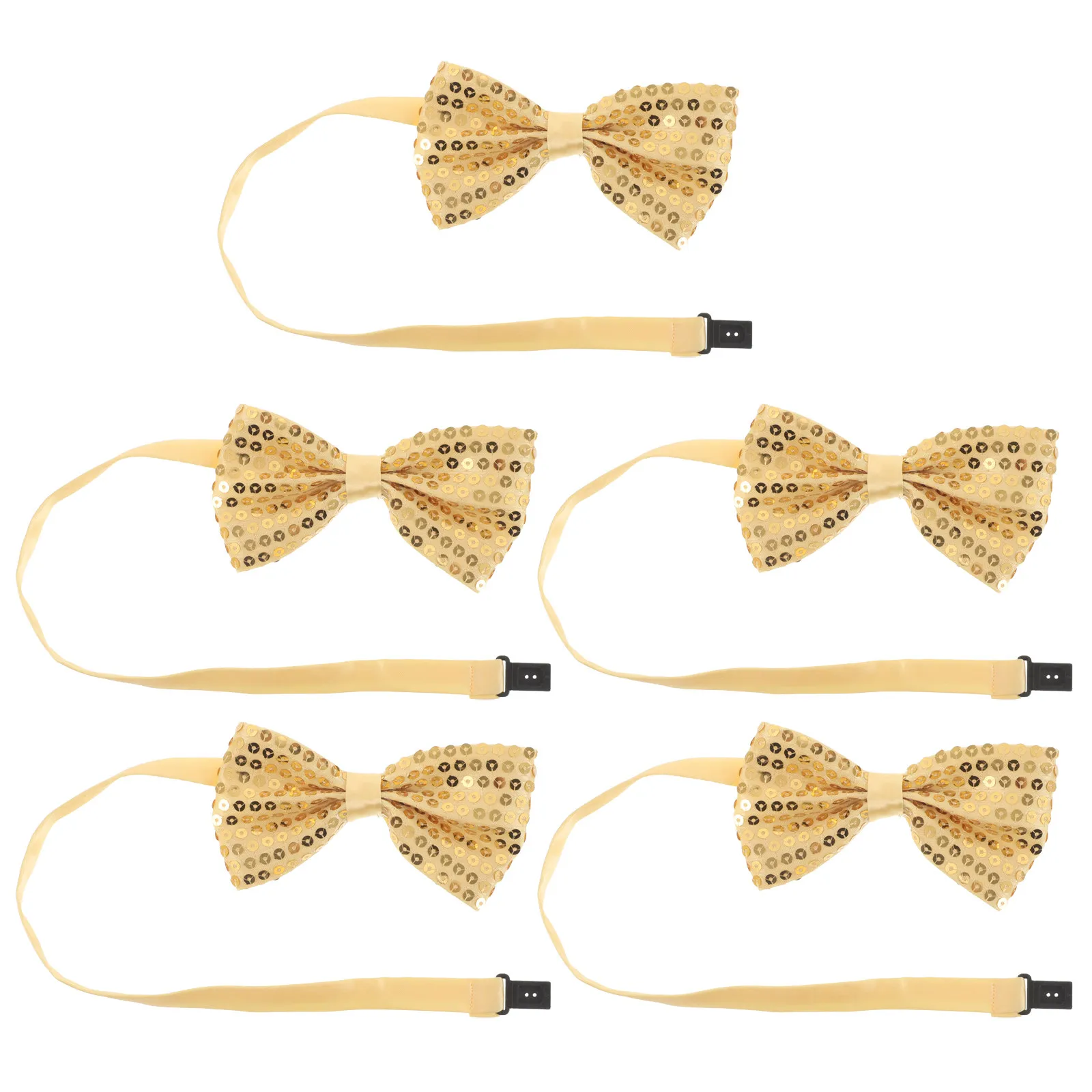 

Набор из 5 блестящих галстуков-бабочек для детей, с пайетками, большие, блестящие, готовые, регулируемые, для мальчиков, для свадьбы, вечеринки, сценических выступлений