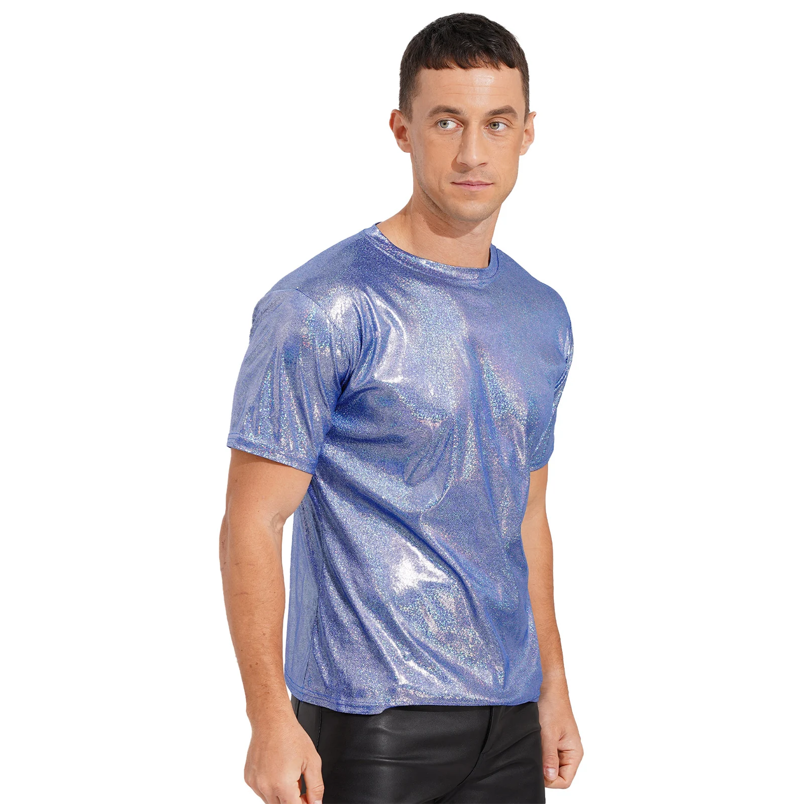 T-shirt Manches Courtes Col Rond pour Homme, Vêtement Décontracté, Brcorporelle, à la Mode