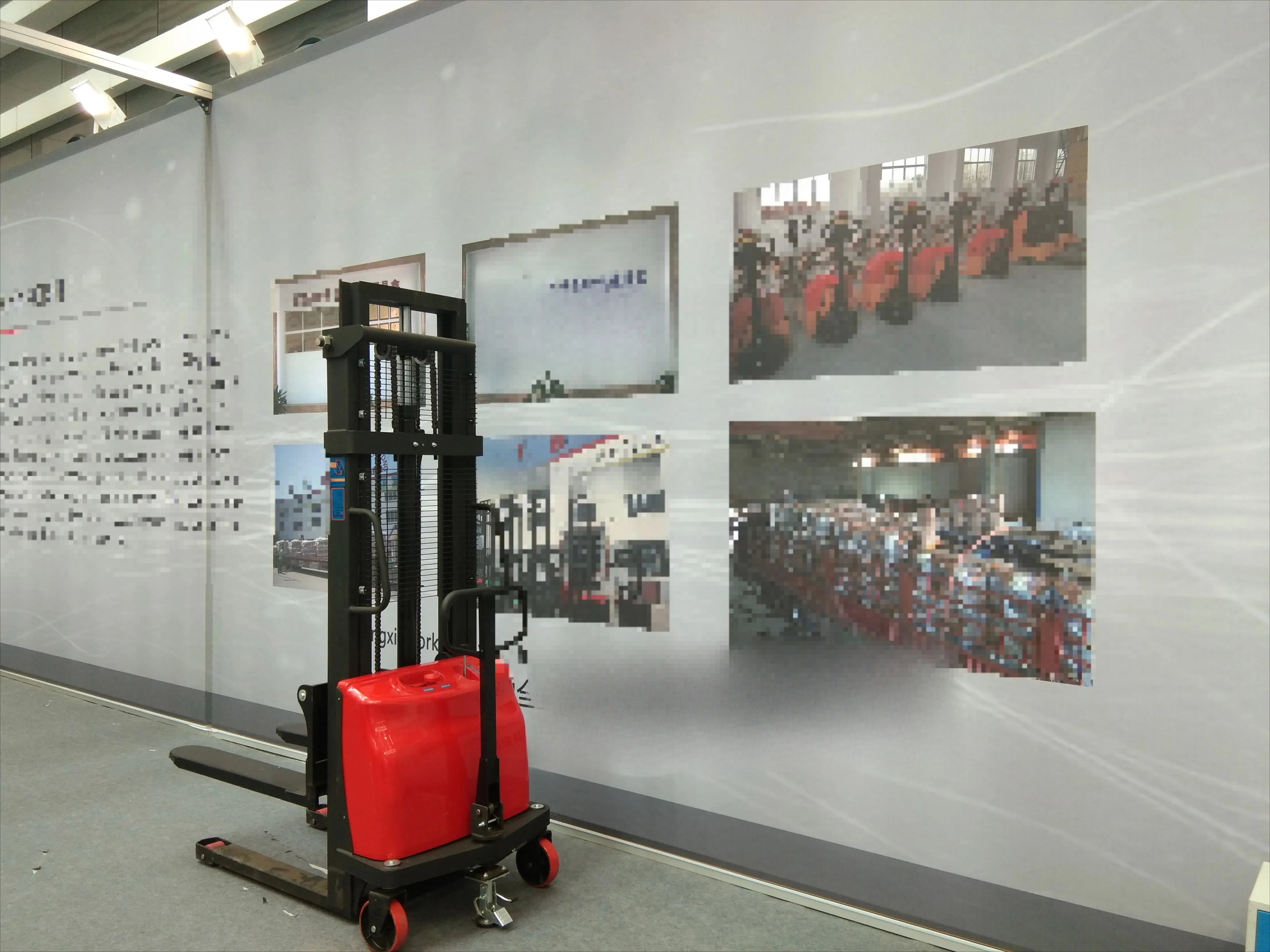 China Factory Supply Durable Battery High Power Engine Easy to Operation Semi-Electric Pallet Stacker
