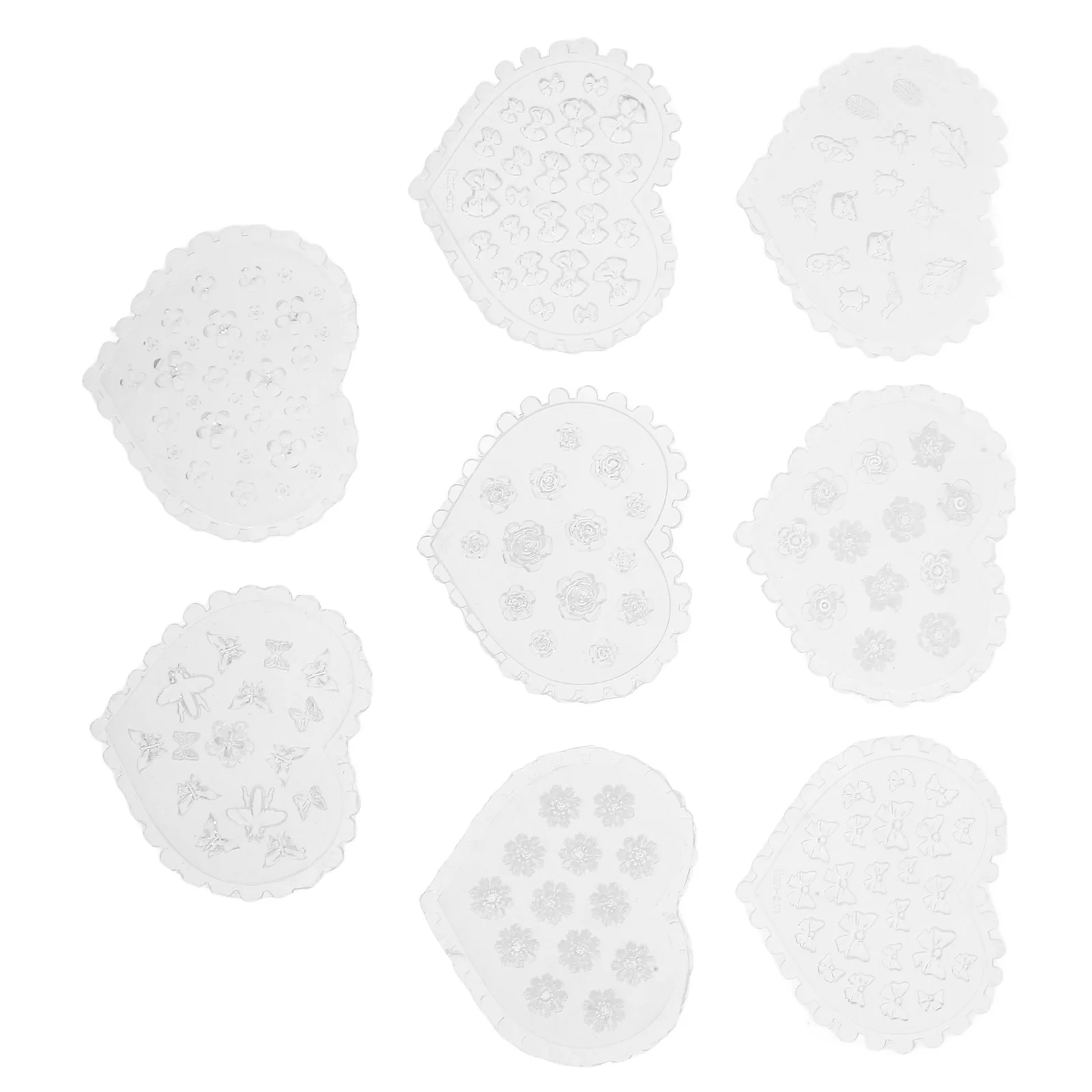 8Pcs Rose Flower Molds Polymer Clay Crafting Earring Pendant Making DIY Nail Art Decor Smooth Surface No Burrs