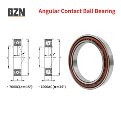 1PCS Free Shipping single Row High Speed Angular Contact Ball Bearing 71900 Series P0 ABEC-1 precision spindle Bearing