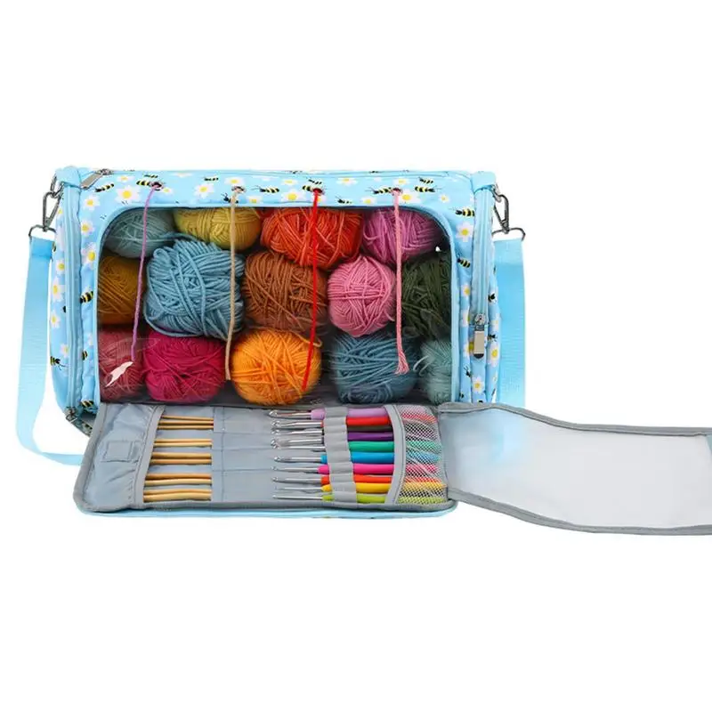 Craft Organizer Bag Crochet Craft Sweater Hat Dolls Sewing Knitting Tools Knitting Bag For Yarn Storage Needlework Dyed Lanas