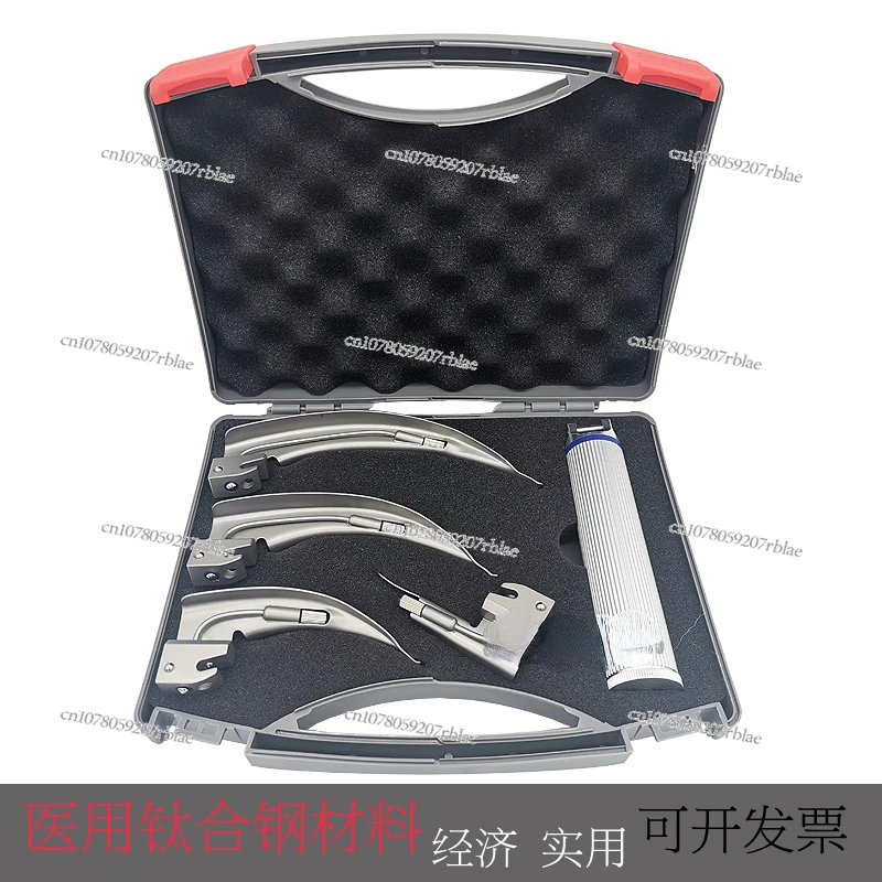 Medical Stainless Steel Anesthesia Laryngoscope Titanium Steel Adult Newborn Laryngoscope Tracheal Intubation Emergency Rescue