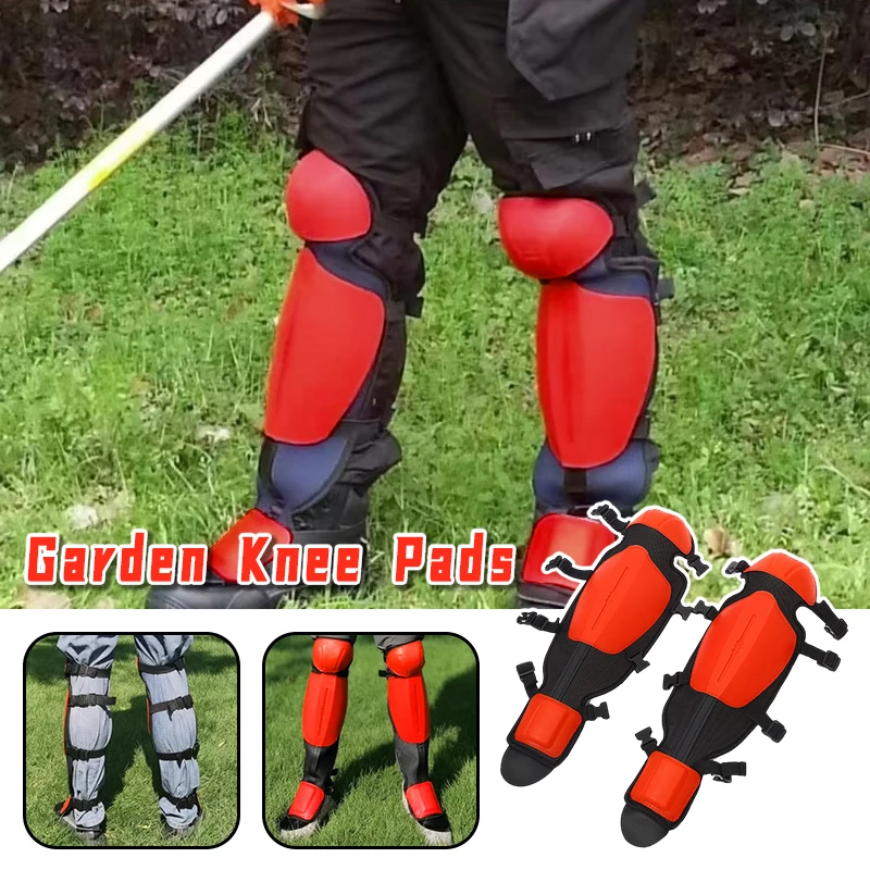 Adjustable Garden Knee Pads Trimmer Gaiters for Women and Men Leg Protectors Mowing Shin Guards for Trimming Tiling Garden Work
