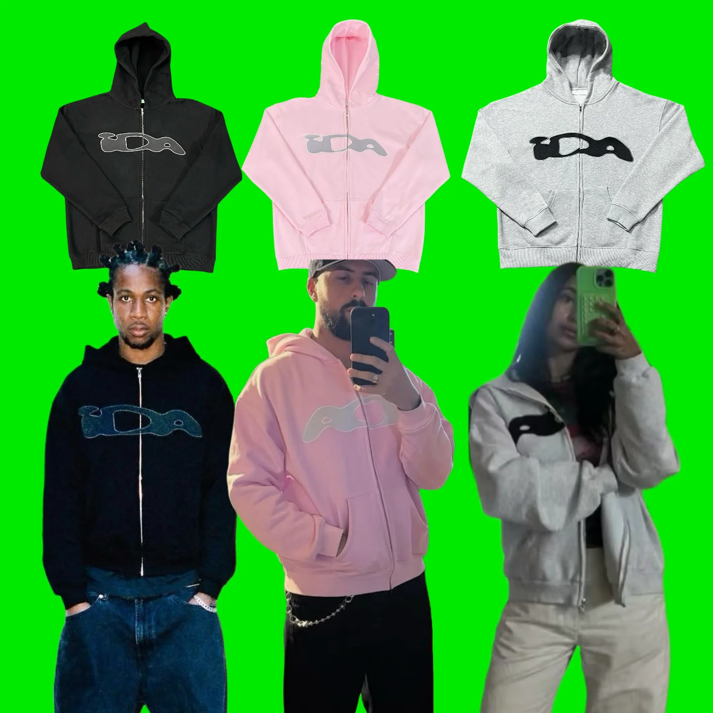 

Loose ex American High Street Hip Hop Zipper Hoodie Casual Streetwear for Men And Women Student Couple Youth Autumn Wear