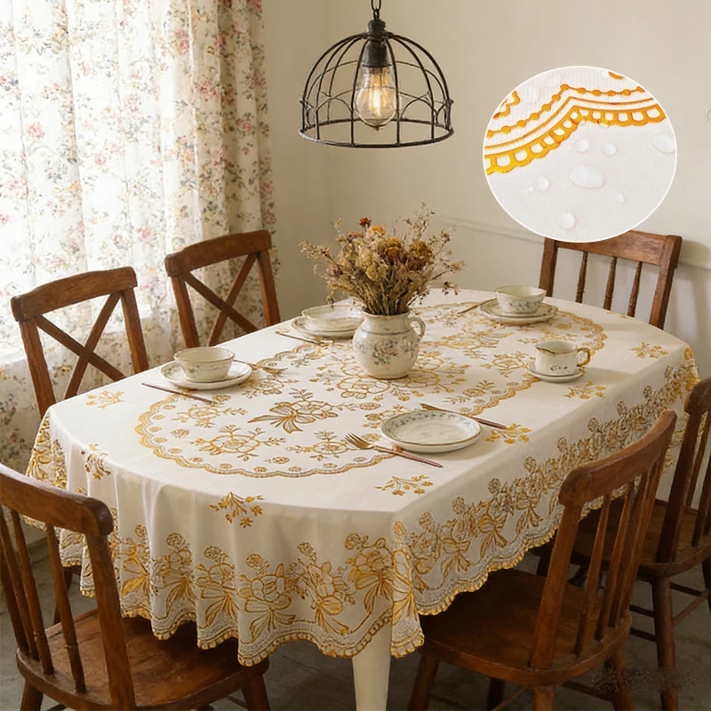 

Новая скатерть из ПВХ в европейском стиле, утолщенная, водонепроницаемая, термостойкая, маслостойкая, противоскользящая, подходит для ресторанов, банкетов.