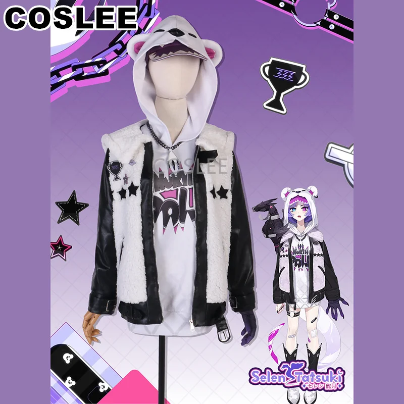 COSLEE Vtuber NIJISANJI Selen Tatsuki Elira Pendora Cosplay Costume New Clothes Lovely Uniform Role Play Halloween Party Outfit