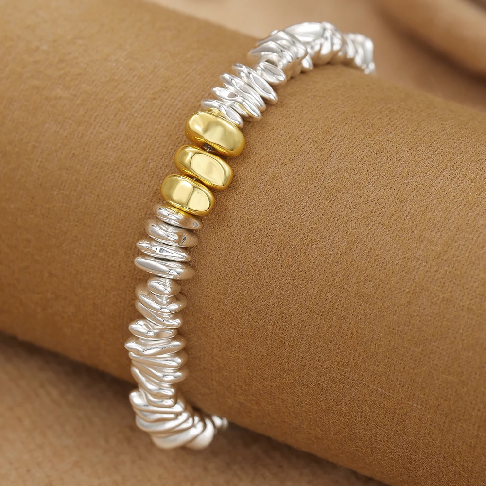 Hip Hop Trendy Bracelet Explosion Black Gallstone Electroplated Bracelet Adjustable Bracelet Hot Irregular Jewelry Men